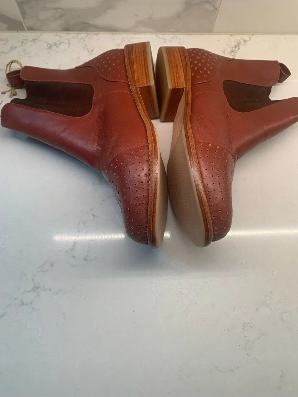 NEW Bali ELF Burgundy Handmade Leather Boots Brogue Eclipse Vtg Brown 10 $375